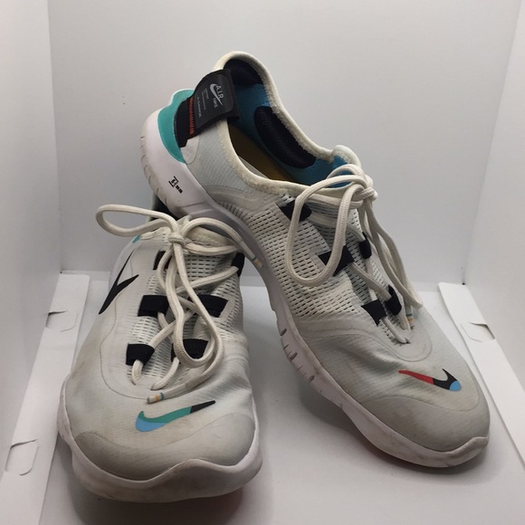 NikeFree 5.0 Mens Running Athletic Shoes White Multi Color Size 8.5 - Picture 12 of 16